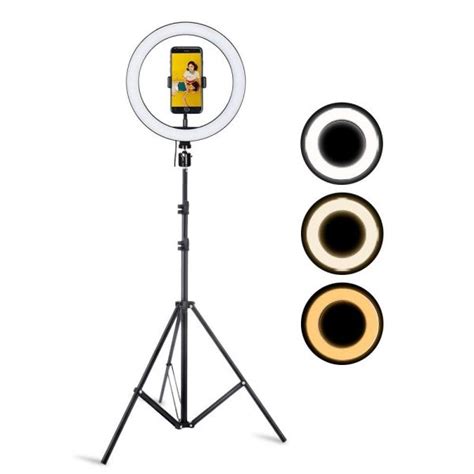 Ringlight With Tripod: 12 Inch Led Selfie Big Led Camera Light