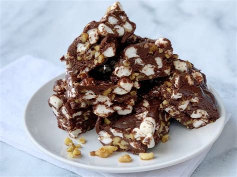 Homemade Rocky Road Candy Recipe (With Walnuts)