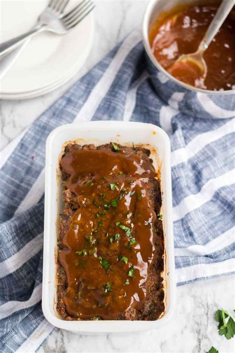 Classic Meatloaf with Brown Gravy - just like Mom's!