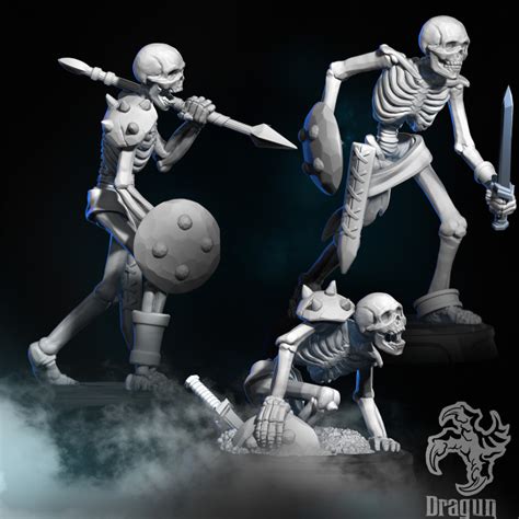 3D Printable Skeleton Minions 1 2 3 by Dragun Studios