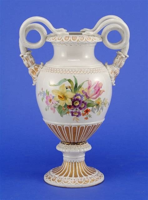 Meissen Porcelain Manufactory (Germany) — Snake Handles Vase. H:48cm ...