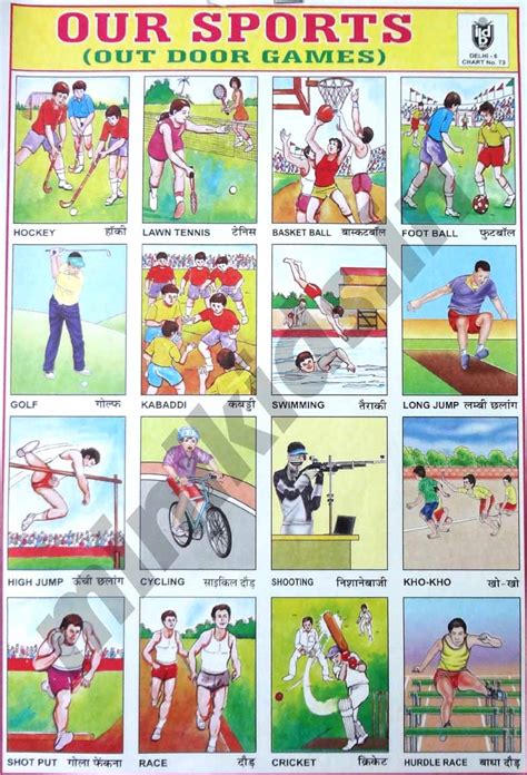 OUTDOOR GAMES (Our Sports) (chart number 73) – Minikids.in