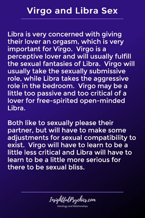 Sex Virgo Man Libra Woman – Telegraph