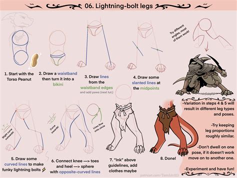 TamLin123 on Twitter: "Lightning Bolt Legs! Digitigrade legs pretty hard! If you're having any ...