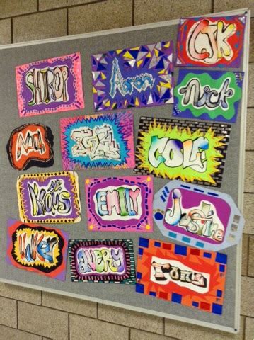 Art at Becker Middle School: Graffiti Mola Names