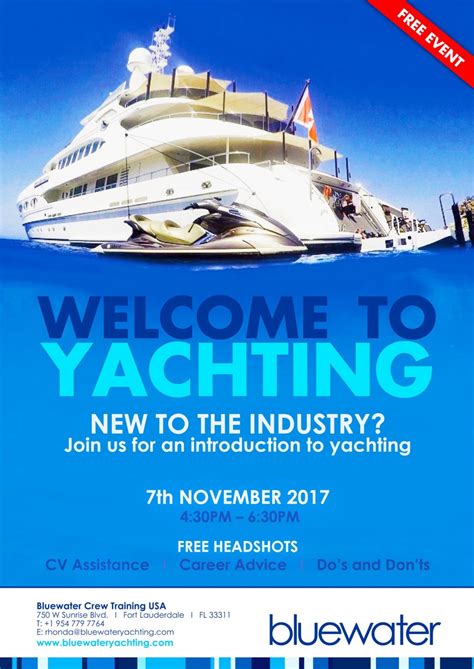 Welcome to Yachting - FREE EVENT - 7 November