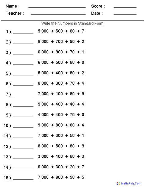 19 Awesome 3Rd Grade Numeration Worksheets