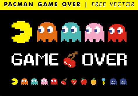 Pacman Game Over Free Vector - Download Free Vector Art, Stock Graphics ...