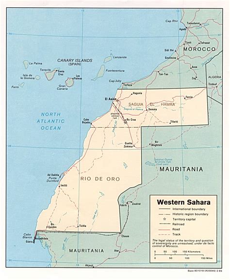 Western Sahara map, travel information, tourism & geography