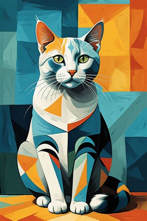 Picasso cat picasso style abstract cat art digital download etsy – Artofit