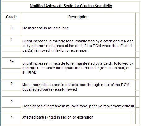 Modified Ashworth scale for spasticity | Doctor of physical therapy ...