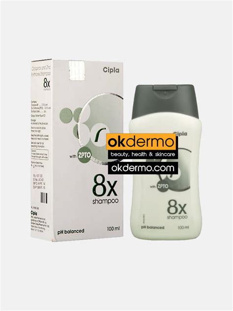 Ciclopirox Olamine 1% + Zinc Pyrithione 1% Antifungal Shampoo 8X® 100ml | OKDERMO®