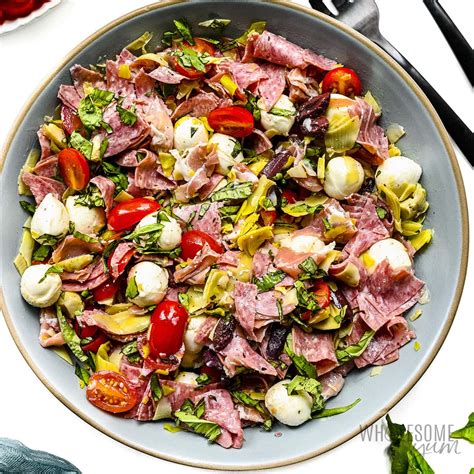 Antipasto Salad Recipe (10 Minutes!) - Wholesome Yum