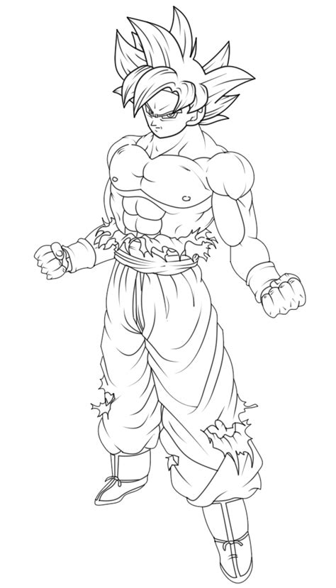 Lineart Goku Ultra Instinct Full by LINEARTTH on DeviantArt