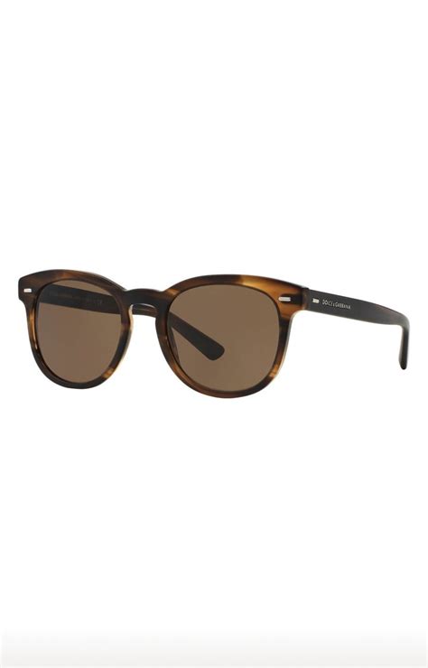 Dolce & Gabbana Brown Round Sunglasses