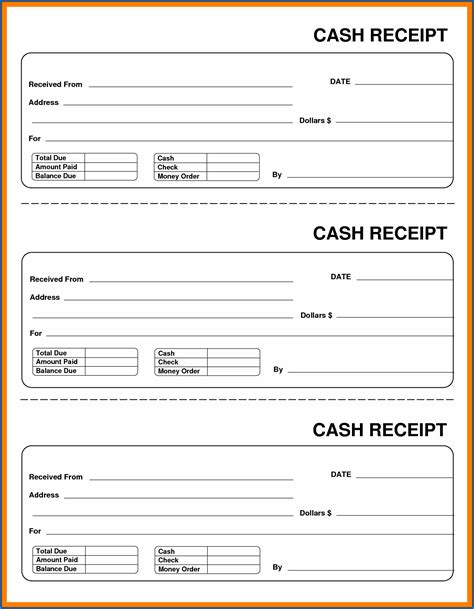 Free Printable Receipt Template