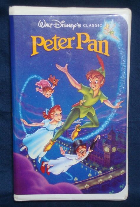 RARE Walt Disney Black Diamond PETER PAN 1990 Tan Clamshell VHS Tape 960 WORKS #DISNEY | Peter ...