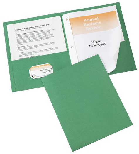 Two Pocket Folders with 3 Prong Fasteners, 25 Green Folders (47977) - Walmart.com - Walmart.com