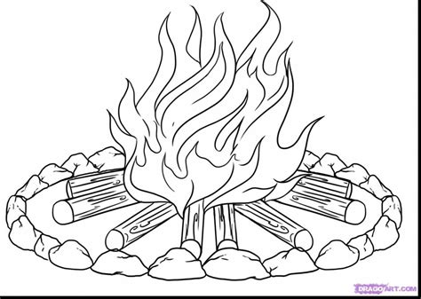 Campfire Drawing at GetDrawings | Free download