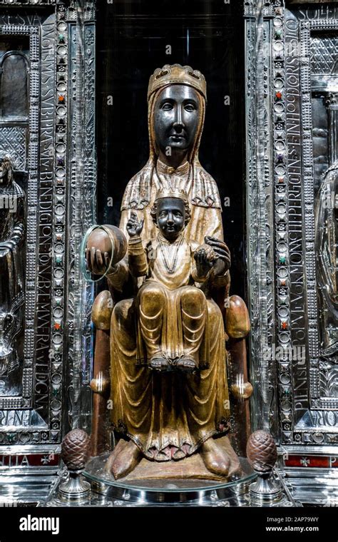 Lady of Montserrat Black Madonna Stock Photo - Alamy