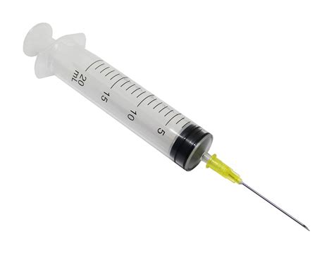 20ml Syringe With 20G Hypodermic Needle Rays InJ/Light — RayMed