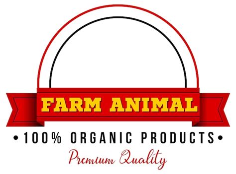 Free Vector | Logo design with words farm animal