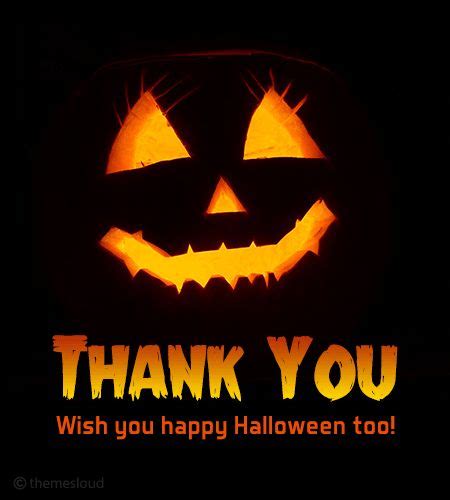 Thank you card for Halloween day. #halloween | Free online greeting cards, Happy halloween ...