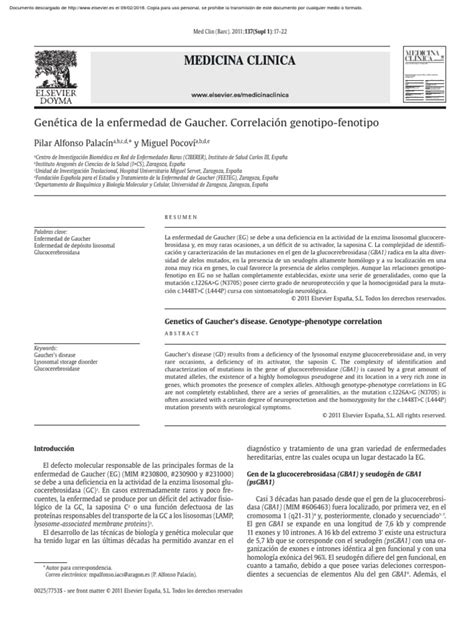 Genetics of Gauchers Disease Genotype P | PDF