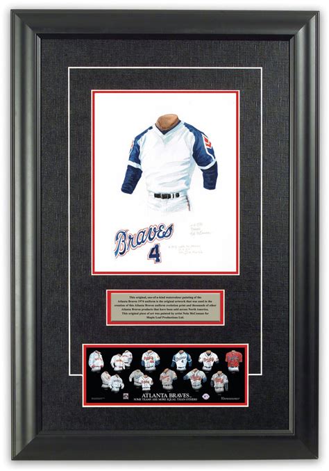 MLB Atlanta Braves 1974 uniform original art – Heritage Sports Art