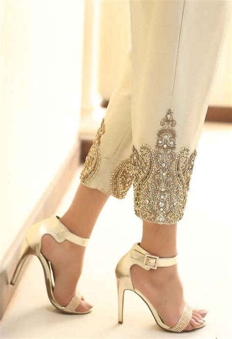 Picture of Gold diamante embroidered trouser | Fashion in 2019 | Indian ...