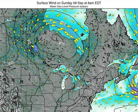 Ontario Surface Wind on Saturday 11 Sep at 8pm EDT