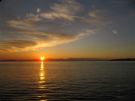 Free picture: sunrise, water, Seattle