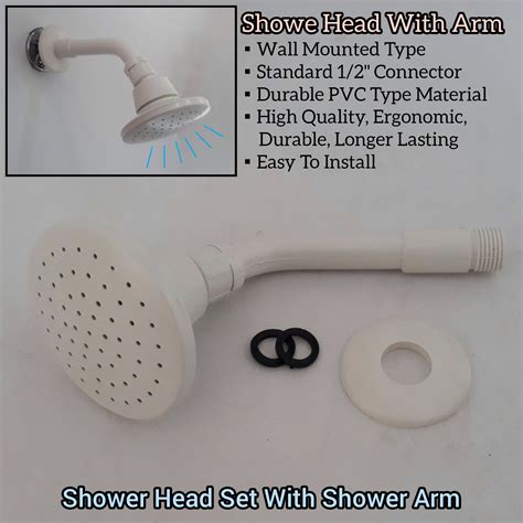 Simple DIY Shower Head Set With Shower Arm in Toilet Bathroom Accesories