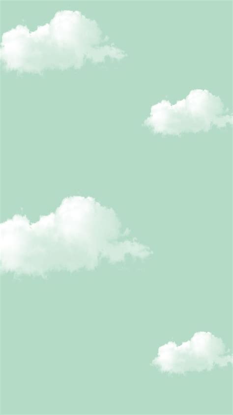 IPhone . iPhone hijau mint, iPhone hijau, iPhone awan, Pastel Mint Estetis wallpaper ponsel HD ...