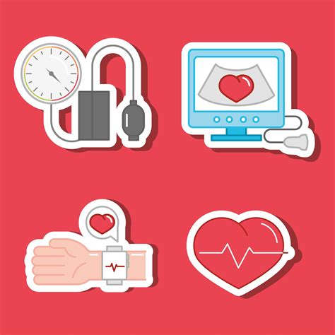 hypertension sticker set 2496580 Vector Art at Vecteezy