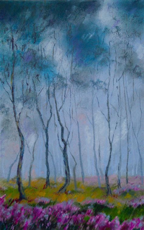 Foggy Forest Painting Original Art Landscape Artwork by | Etsy