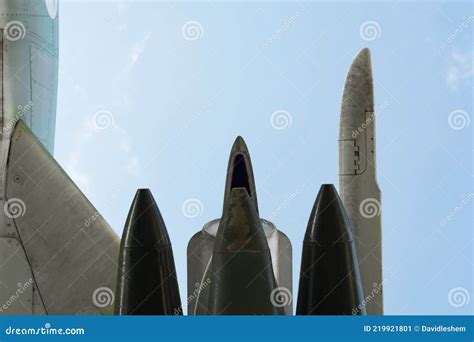 Bomb and Missile on a Fighter Bomber Jet Plane. Aircraft Armament ...