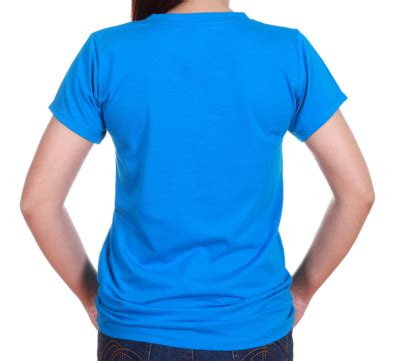 Close Up Female With Blank T Shirt Back Side Woman, T Shirt, Template, Close PNG Transparent ...