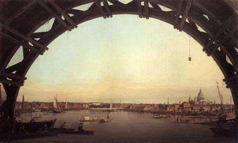 London seen through an arch of Westminster Bridge, 1747 - Canaletto - WikiArt.org