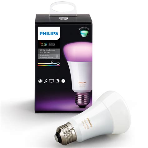 Philips Hue White and Color Ambiance Single A19 Bulb - 3rd Generation ...