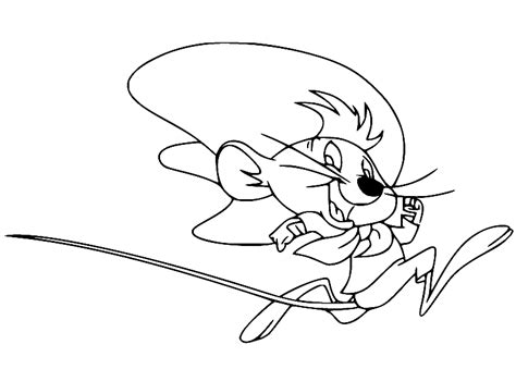 Speedy Gonzales with Sylvester Coloring Page - Free Printable Coloring Pages