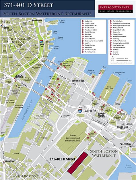 Seaport District restaurant map || Beehive Mapping