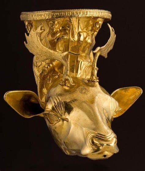 Rhyton. The Panagyurishte Treasure is an ancient Greek (Thracian ...