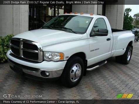 Bright White - 2005 Dodge Ram 3500 SLT Regular Cab Dually - Dark Slate ...