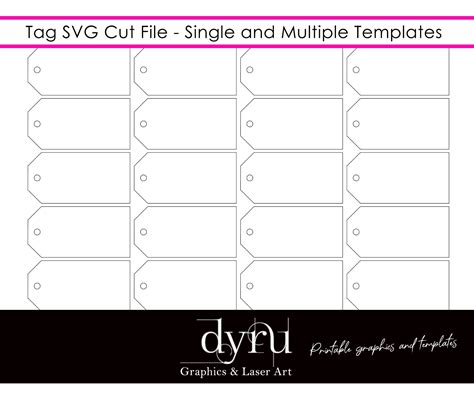 Blank Tag Template, SVG Tag, DXF Label, Printable Gift Label Template ...