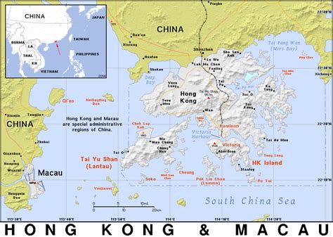HK · Hong Kong and Macau · Public domain maps by PAT, the free, open source, portable atlas