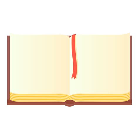 Cartoon opened book with blank pages vector isolated object 8008083 Vector Art at Vecteezy