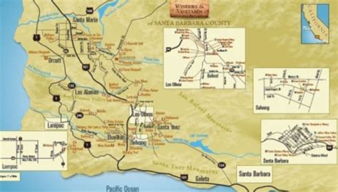 Santa Barbara Wineries Map - Map Of Amarillo Texas