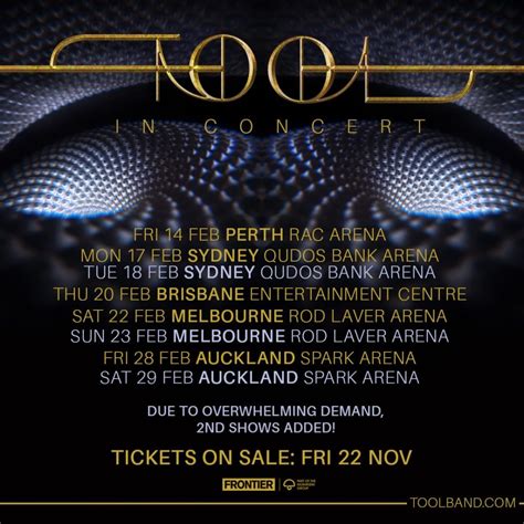 Tool adds more shows to Australia tour - The Rockpit