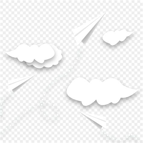 Airplane Fly Hd Transparent, White Paper Airplane Flying On Clouds ...